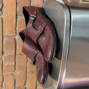 Paul Evans Oxblood Double Monk Strap Oxfords